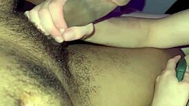 Teen Gives Intense Handjob To Massive Black Cock