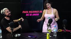 white fairy came back on the podcast and got all naked, showin her boobs and ass, we anal fucked her