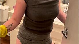 i love my nympho naomi as sexy maid with interracial slut pussy