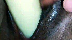 Latina girl gets her PUSSY DRILLED with dildo