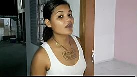 lying in bed watching ester tigresa videos touching herself but she comes to the room and gives it to him