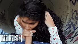 venus afrodita, a true goddess, drives jordi el nino wild as he bangs her in public.