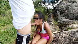 i don't miss a chance to give my ass on the trail, cum inside