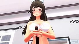 Bold Uncensored Anime ASMR with Japanese Handjob Countdown