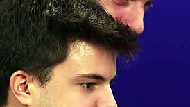 Model endures intense cumshot facial swallowing every drop