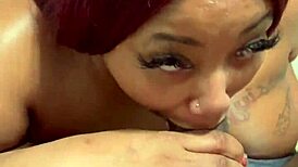 miss exquisite deepthroats her neighbor's big black cock