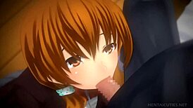 Watch this hentai babe switch from sucking cock to fucking it