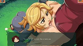 Blonde Anime Girl Fingered And Assfucked In Park