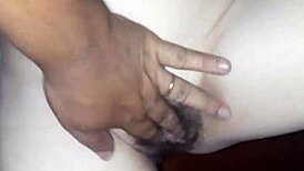 Husband masturbates wife before intense anal sex