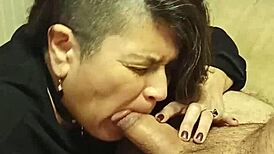 lai d monet delivers a surprising blowjob at the party, showcasing her milf skills