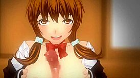 Watch this hentai babe switch from sucking cock to fucking it