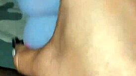 I'm stuffing my pierced pussy with this pretty dildo, feeling every homemade inch