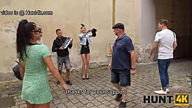 Hunt4k Street Musician Seduced for Cash