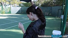 Amateur teen lesbians partying with fingering and oral 😏