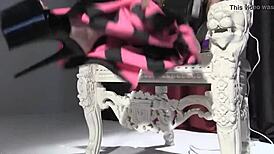 Smart fetish punk performs intense hardcore masturbation for camera