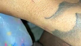 I'm stuffing my pierced pussy with this pretty dildo, feeling every homemade inch