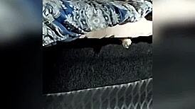 Caught mother-in-law masturbating, fucked her pussy with creampie.