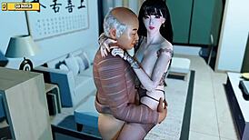 Hina Super Beauty in 3D Hentai Ep104 Gets Wild with Old Man Fucking