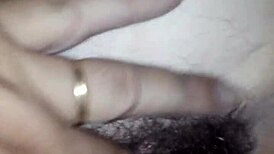 Husband masturbates wife before intense anal sex