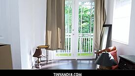 Tiny Asian princess Jade Kimiko struggles with Sergeant Miles' massive cock. This fun-sized chick gets pounded hard like never before.