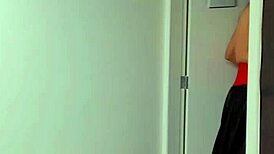 The tourist meets sexy masked women Larissa Leite at the masquerade party