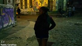 Teddy teases with big cock oral.