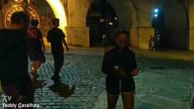 Teddy teases with big cock oral.