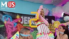 sheena ryder and air thugger get bent over in jerkaoke orgy