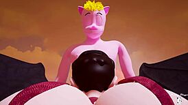 Intense Furry Animation Ignites Wild Cartoon Action