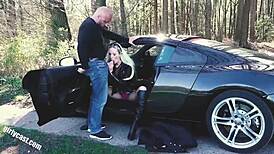 hey mavie pearl, got bent over that audi r8 for outdoor banging!