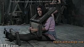 in the machine thraldom session, she endures intense bondage and pleasure