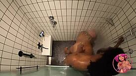 Ebony Anime Cosplayer In Shower Scene