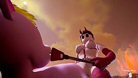 Intense Furry Animation Ignites Wild Cartoon Action