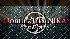 Dominatrix nika teases slave's huge dick, denying cum despite ecstasy