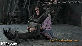 in the machine thraldom session, she endures intense bondage and pleasure