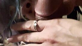 milf deepthroats hung stud cock to oral creampie