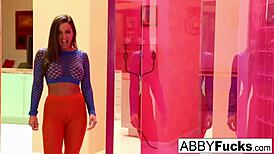 colorful stockings on pretty lesbians licking each other's big tits and asses