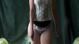 If Only He Knew Me Dancing in Silk Panties. Naughty Milf Fun