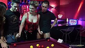 While the orgy is going on, these brunettes are having naughty fun! 😈 With blowjobs, deepthroats, and riding in stockings.