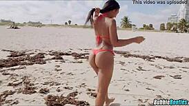 Black Beach Bunny in Bikini Stuns Outdoors