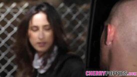 busty teen 18+ giving head, wow! 😍