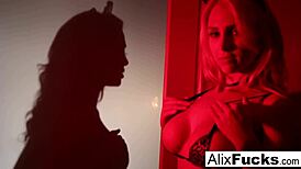 Sex kittens alix lynx flaunts big tits and blonde pussy in steamy scene
