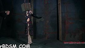 Is that tough gal gagged and caned hard?