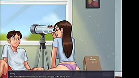 Step sister catches me spying on neighbor mia masturbating