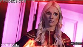 big tittied superhero babes kenna james kenzie taylor pounded doggystyle