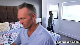 petite blonde teen katie kush in hot stepfamily threesome fun