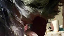 milf deepthroats hung stud cock to oral creampie