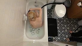 annie archer hangs a bag in the shower and leaves it there for a while