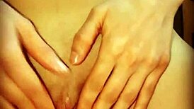 Naughty Adeline's first masturbation video with intense orgasms and moaning