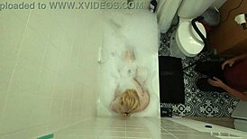 annie archer hangs a bag in the shower and leaves it there for a while